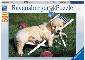 Afbeelding van het spelletje Golden Retriever Puppy Puzzel (500 stukjes)