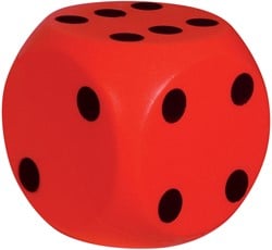 Grote Dobbelsteen 15 cm (Rood)
