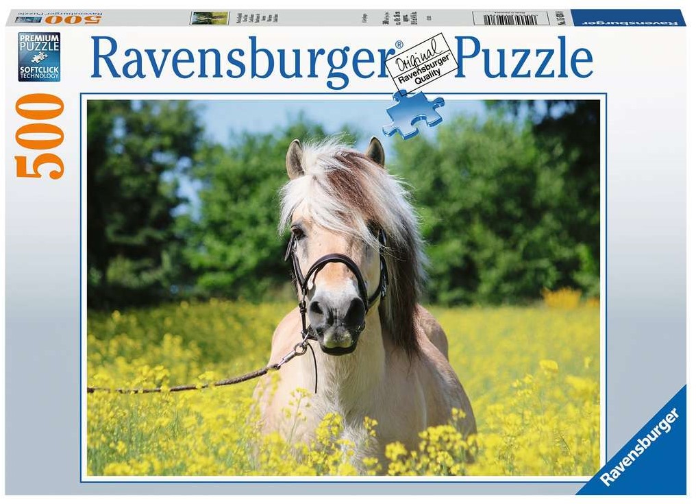 Paard Tussen De Bloemen Puzzel stukjes) bij Spellenrijk.nl