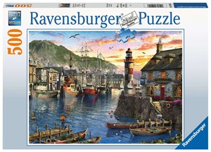 Afbeelding van het spelletje 's Ochtends bij de Haven Puzzel (500 stukjes)