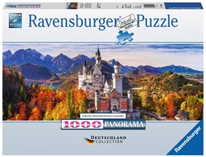 Afbeelding van het spelletje Slot Neuschwanstein Panorama Puzzel (1000 stukjes)
