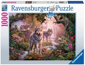 Afbeelding van het spelletje Wolvenfamilie In De Zomer Puzzel (1000 stukjes)