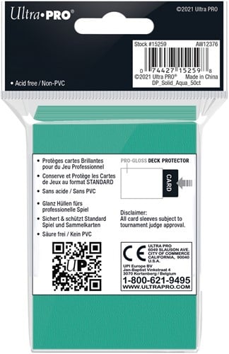 Sleeves - Standaard Fel Aqua (66x91 mm)-2