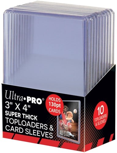 Super Thick 130PT Toploader with Thick Card Sleeves