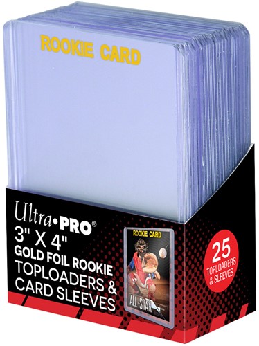 3" X 4" Rookie 35PT Toploader & Sleeves (25 stuks)