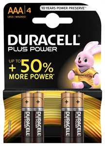 Afbeelding van het spelletje Duracell Batterijen Plus Power AAA MN2400 / LR03 (4 stuks)