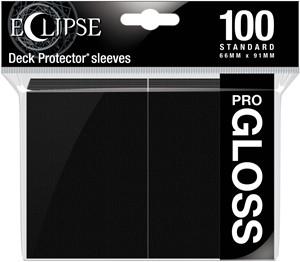 Afbeelding van het spel Standard Sleeves Gloss Eclipse - Zwart (100 stuks)