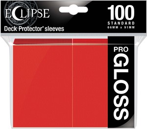 Afbeelding van het spel Standard Sleeves Gloss Eclipse - Rood (100 stuks)