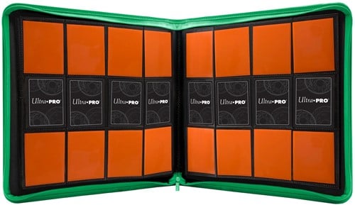 Zippered 12-Pocket Pro-Binder - Groen-2
