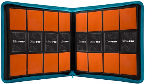 Zippered 12-Pocket Pro-Binder - Turquiose-2