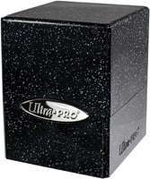 Deckbox Satin Cube Glitter Zwart