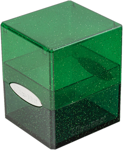 Afbeelding van het spel Deckbox Satin Cube - Glitter Green