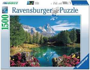 Afbeelding van het spel Bergmeer bij Matterhorn Puzzel (1500 stukjes)