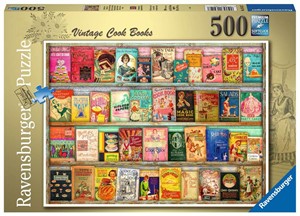 Thumbnail van een extra afbeelding van het spel Vintage Kookboeken Puzzel (500 stukjes)