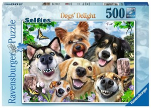 Afbeelding van het spelletje Vrolijke Honden Puzzel (500 stukjes)