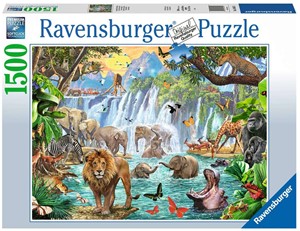 Afbeelding van het spelletje Waterval in de Jungle Puzzel (1500 stukjes)