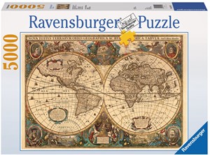 Afbeelding van het spelletje Antieke Wereldkaart Puzzel (5000 stukjes)