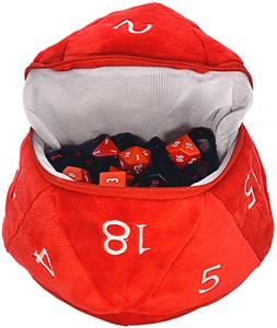 Afbeelding van het spelletje D20 Dobbelsteen zak jumbo - Dungeons & Dragons - Rood