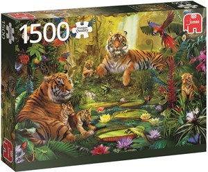 Jumbo Tijgers In De Jungle Puzzel 1500 Stukjes jumbo kopen in de aanbieding