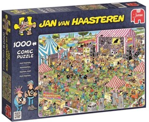 Afbeelding van het spelletje Jan van Haasteren - Popfestival Puzzel (1000 stukjes)