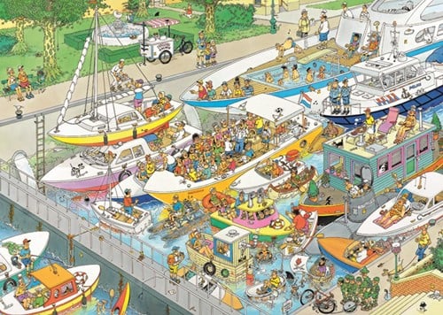 Jan van Haasteren - De Sluizen Puzzel (1000 stukjes)-2