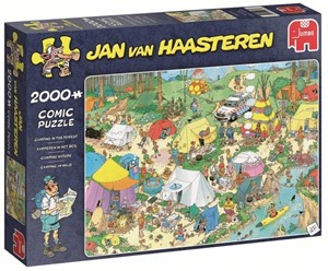 Afbeelding van het spelletje Jan van Haasteren - Kamperen in het Bos Puzzel (2000 stukjes)