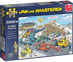 Afbeelding van het spelletje Jan van Haasteren - Formule 1, De Start Puzzel (2000 stukjes)