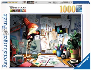 Afbeelding van het spelletje Disney Pixar - The Artist's Desk Puzzel (1000 stukjes)