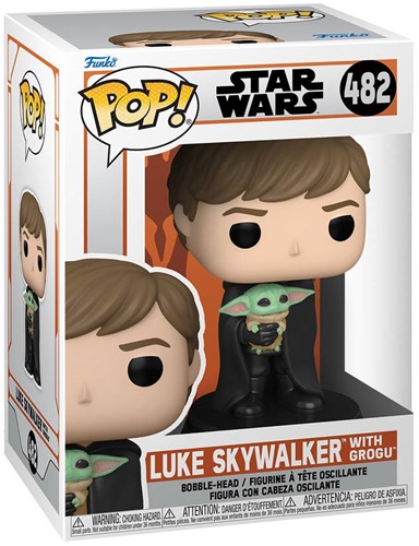 Funko Pop! - Star Wars Luke Skywalker with Grogu #482 (doosje beschadigd)