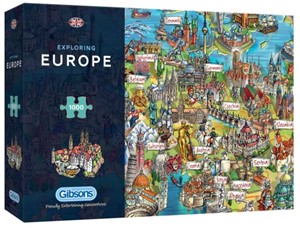 Afbeelding van het spelletje Exploring Europe Puzzel (1000 stukjes)