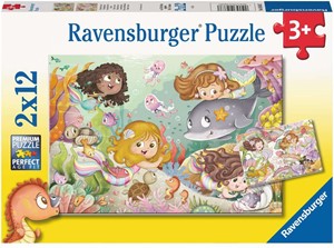 Kleine Feeën en Zeemeerminnen Puzzel 2 x 12 stukjes