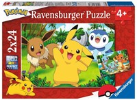 Pikachu en zijn Vrienden Puzzel (2 x 24 stukjes)