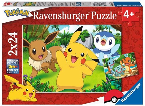 Pikachu en zijn Vrienden Puzzel (2 x 24 stukjes)