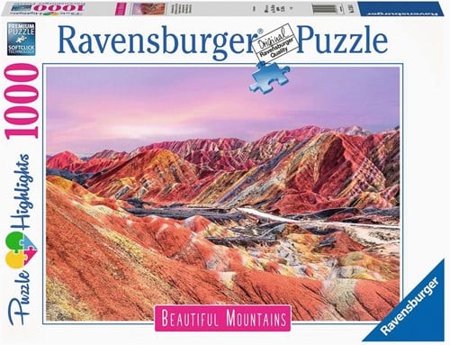 Beautiful Mountains - Regenboogbergen China Puzzel (1000 stukjes)