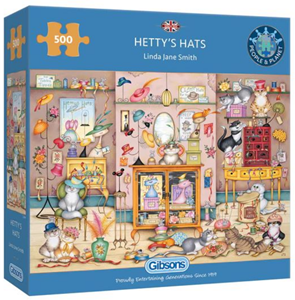 Afbeelding van het spelletje Hetty's Hats Puzzel (500 stukjes)