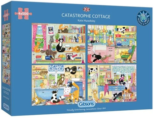 Catastrophe Cottage Puzzels (4 x 500 stukjes)