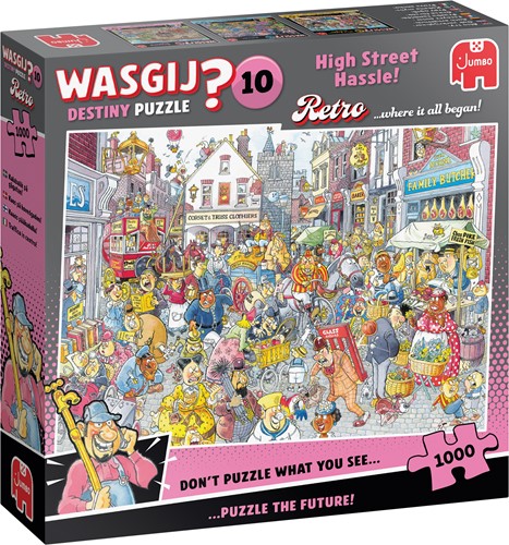Wasgij Retro Destiny 10 - Chaos in de Winkelstraat Puzzel (1000 stukjes)