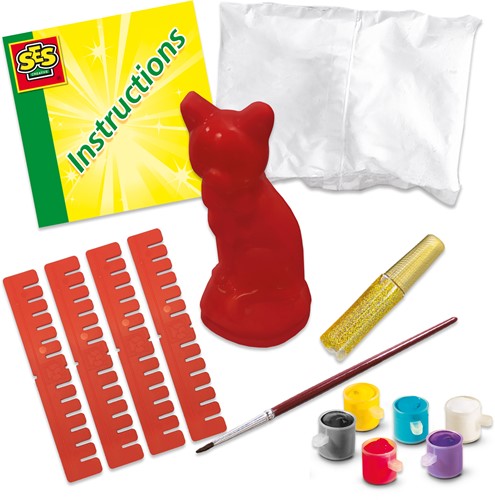 SES - Gieten en Schilderen Glitter Kat -2