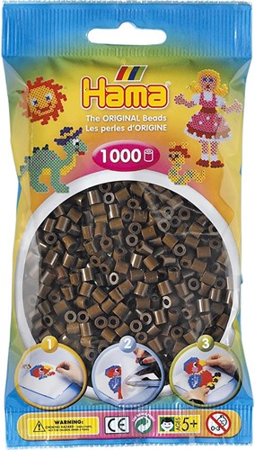 Hama - Strijkkralen Bruin (1000 stuks)