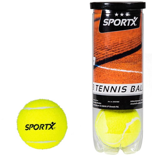 SportX - Tennisballen In Koker (3 stuks)
