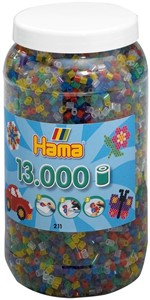 Hama - Midi Strijkkralen Transparant Pot (13.000 stuks)