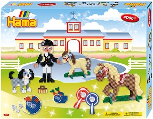 Afbeelding van het spelletje Hama - Paardrijschool Strijkkralen (4000 stuks)