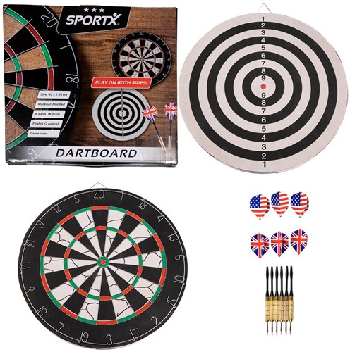 SportX - Dartbord met 6 Pijlen-2