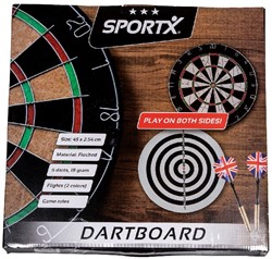 SportX - Dartbord met 6 Pijlen