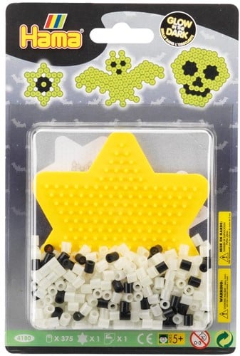 Hama - Glow in the Dark strijkkralen (375 stukjes)