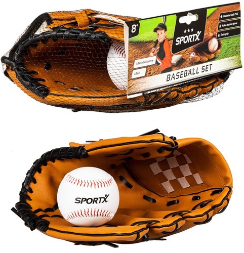 SportX - Honkbal handschoen + bal