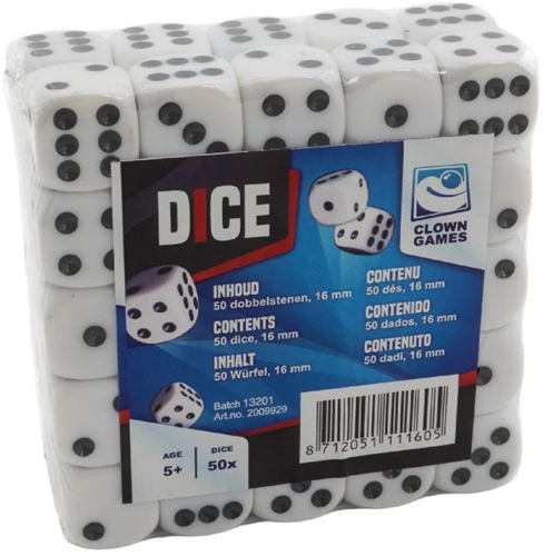 Clown Games - Dobbelstenen Set (50 stuks)