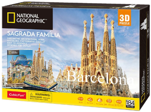 Thumbnail van een extra afbeelding van het spel 3D Puzzel - Sagrada Familia (184 stukjes)