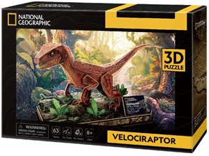 Thumbnail van een extra afbeelding van het spel 3D Puzzel - Velociraptor (63 stukjes)
