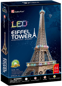 Thumbnail van een extra afbeelding van het spel 3D Puzzel - Eiffel Tower LED (84 stukjes)